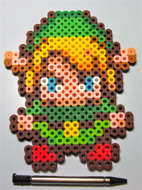 Great for to use as charms for a charm bracelet or necklace. . Legend of zelda perler bead